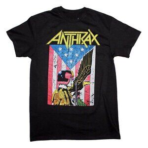Anthrax Dredd Eagle T-Shirt Heavy Metal Rock Band Graphic Tee 99